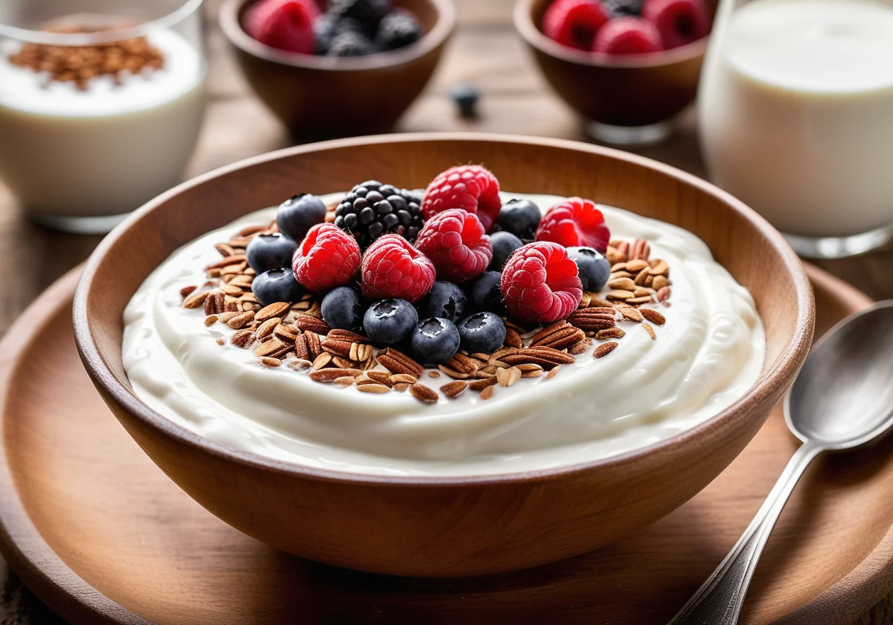 Soaked Flaxseeds with Natural Yogurt