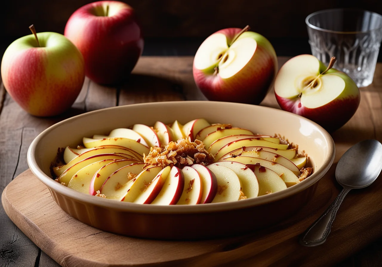 Quarkgratin mit Apfel