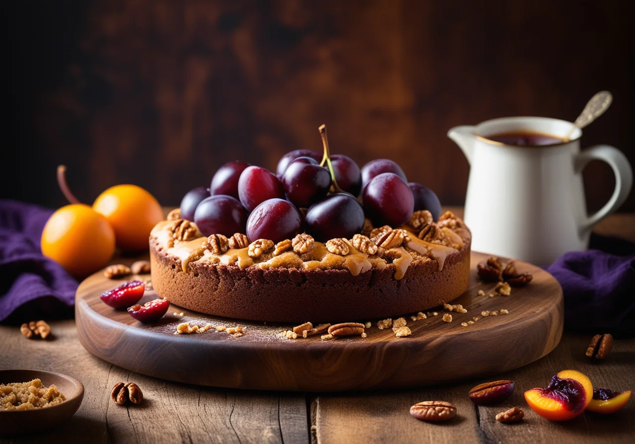 Whole Wheat Plum Cake