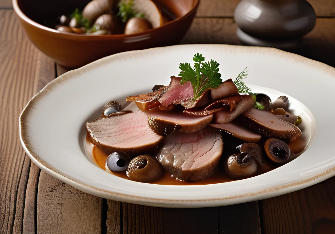 Stewed Reindeer with Bacon Sauce