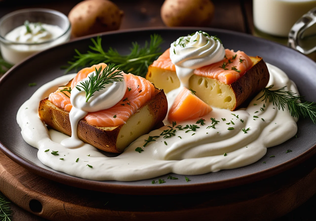 Oven Potatoes with Salmon Filling