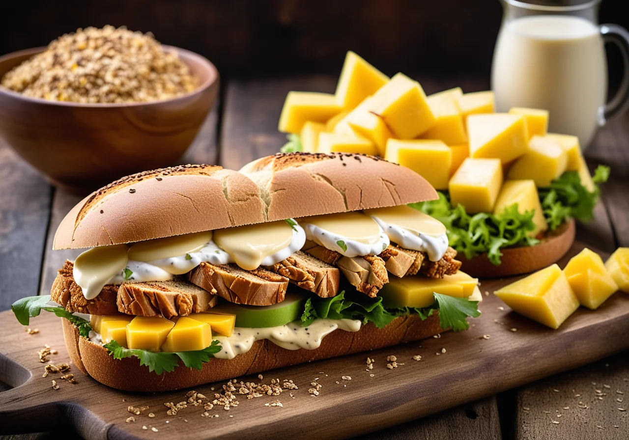 Chicken and Fruit Sandwich