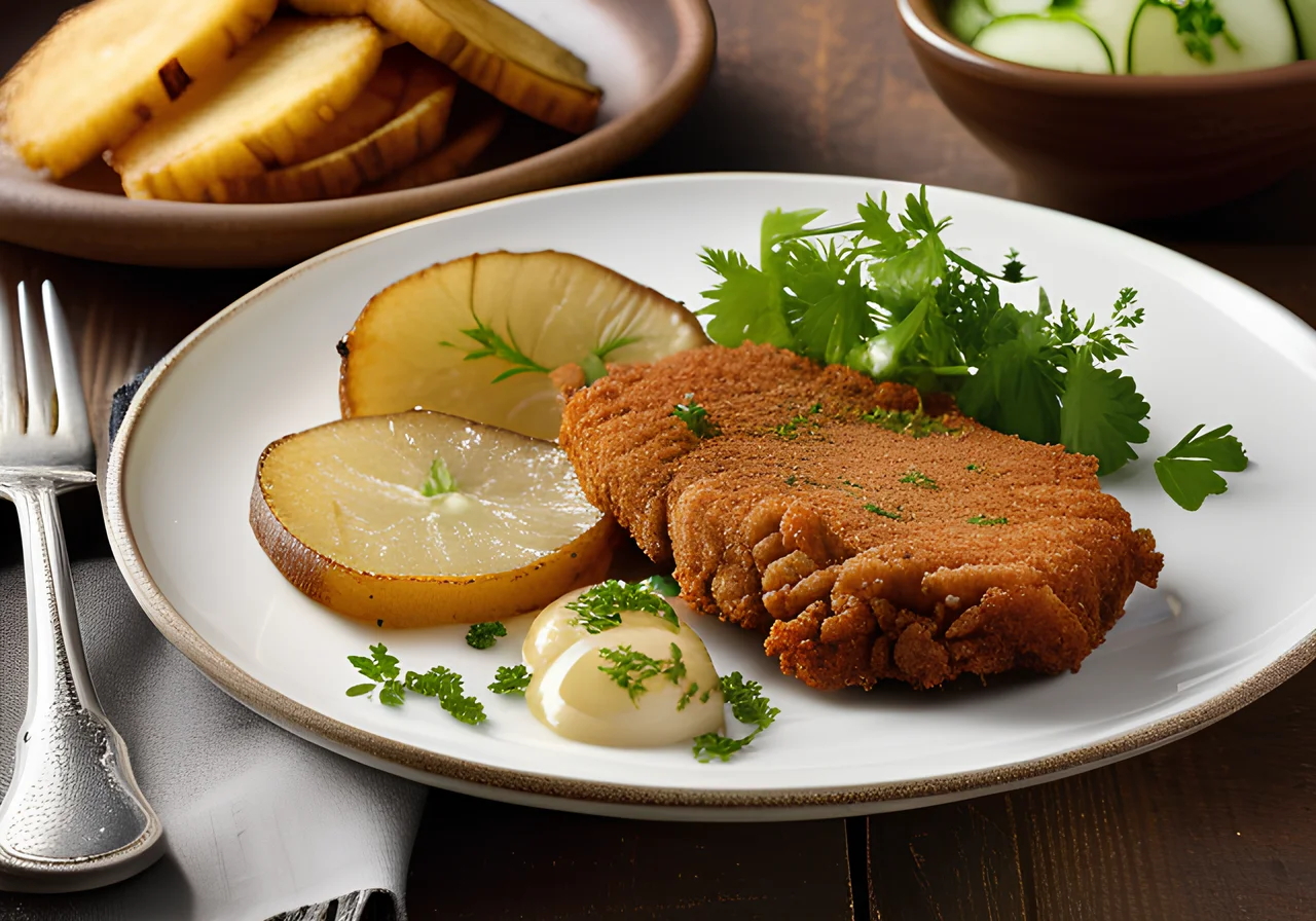 Schnitzel with Fried Potatoes