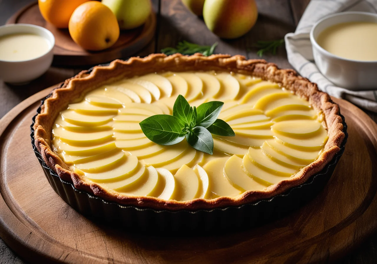 Quiche with Chicory Salad and Pears