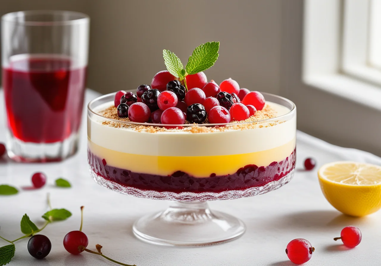 Layered Dessert with Currants