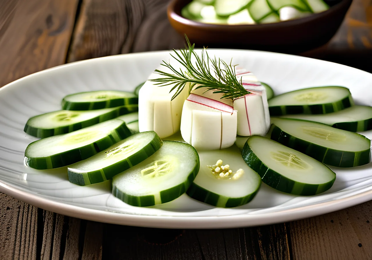Mozzarella with Cucumber