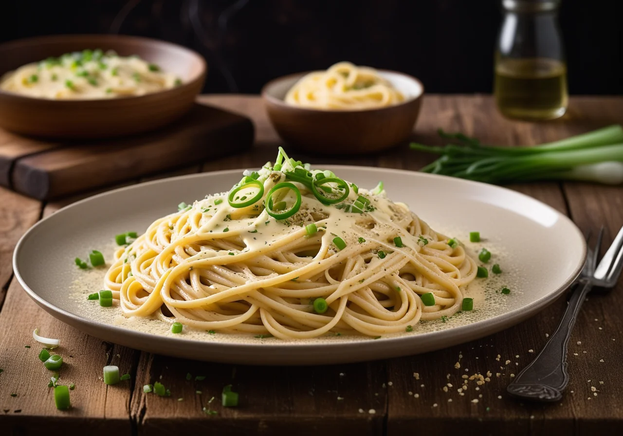 Pasta with Cheese Cream Sauce