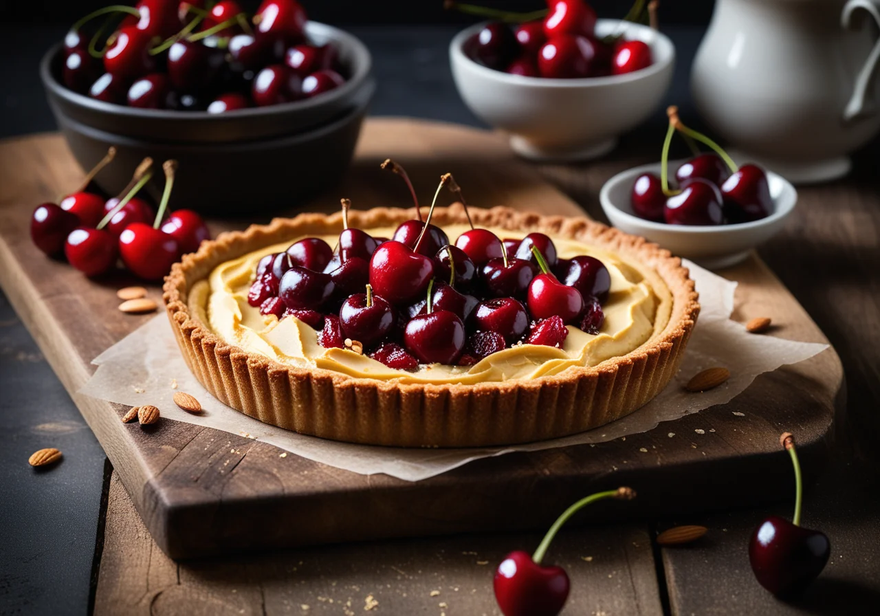 Ricotta Cherry Tart (Crostata)