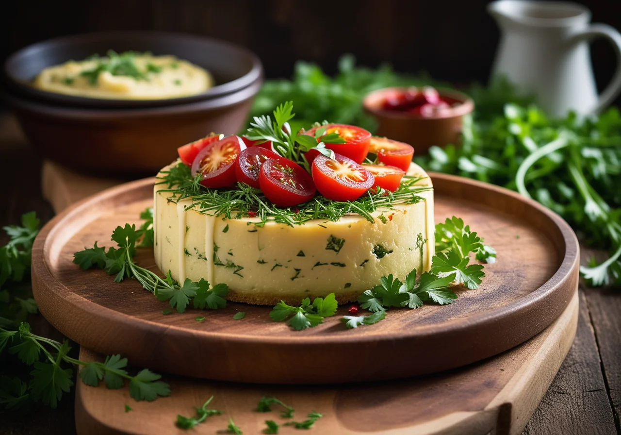Vegan Potato Herb Timbale