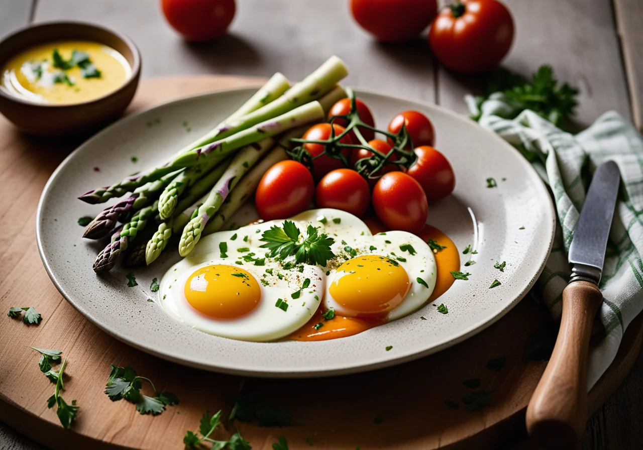 White Asparagus with Three Sauces