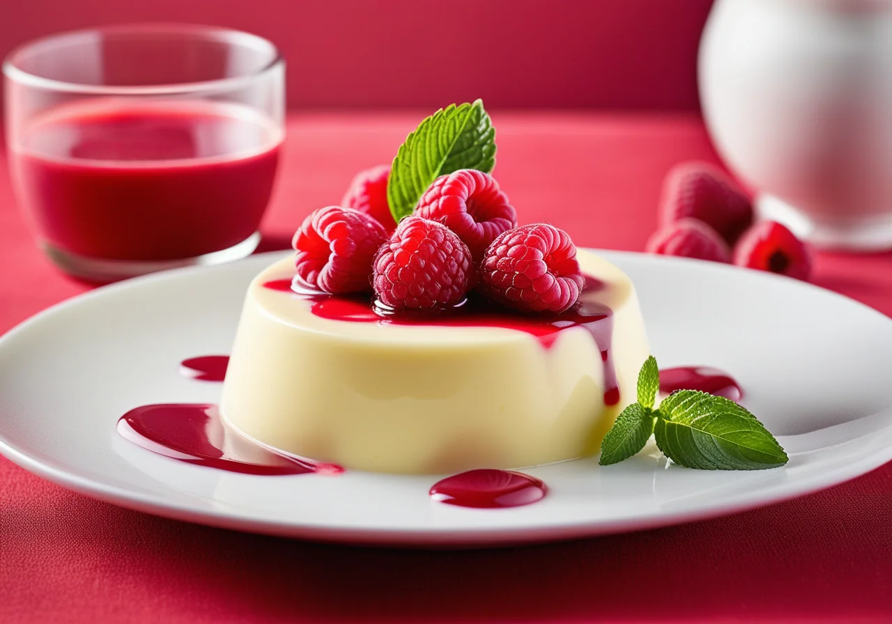 Vanilla Cream with Raspberries