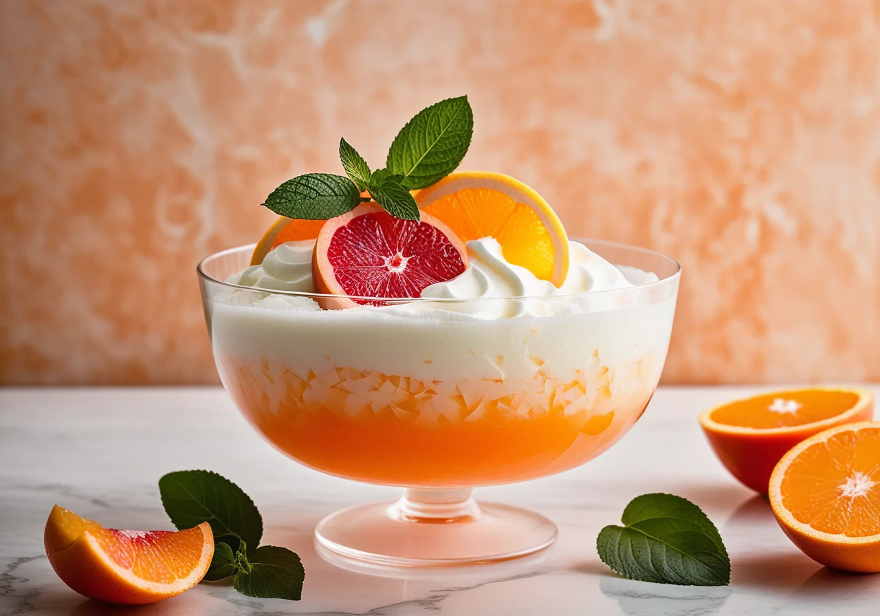 Citrus Granita with Cream
