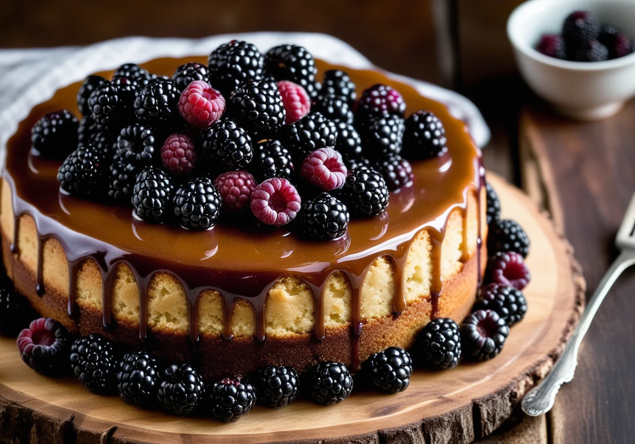 Yeast Blackberry Cake