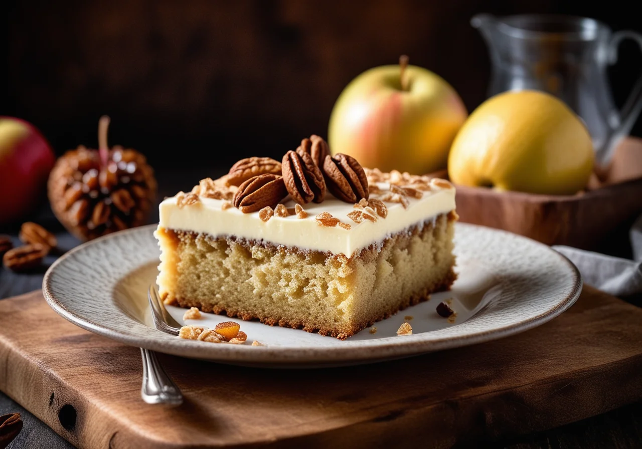 Juicy Covered Apple Cake with Raisins and Cinnamon