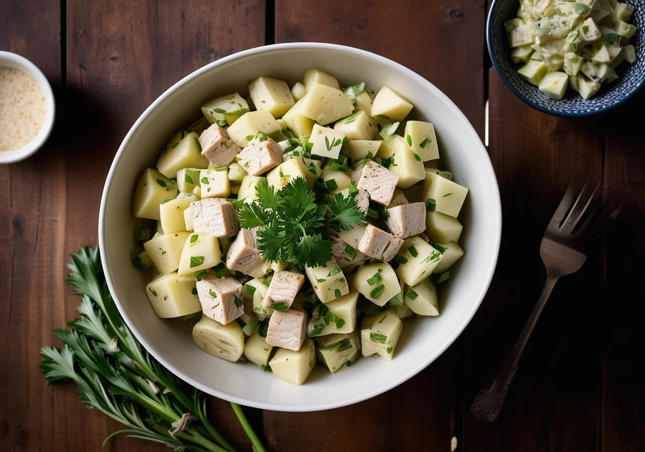 Potato Salad with Artichokes and Seafood