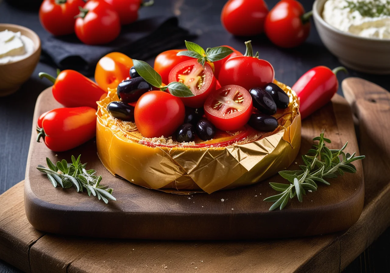 Sheep Cheese Baked in Foil