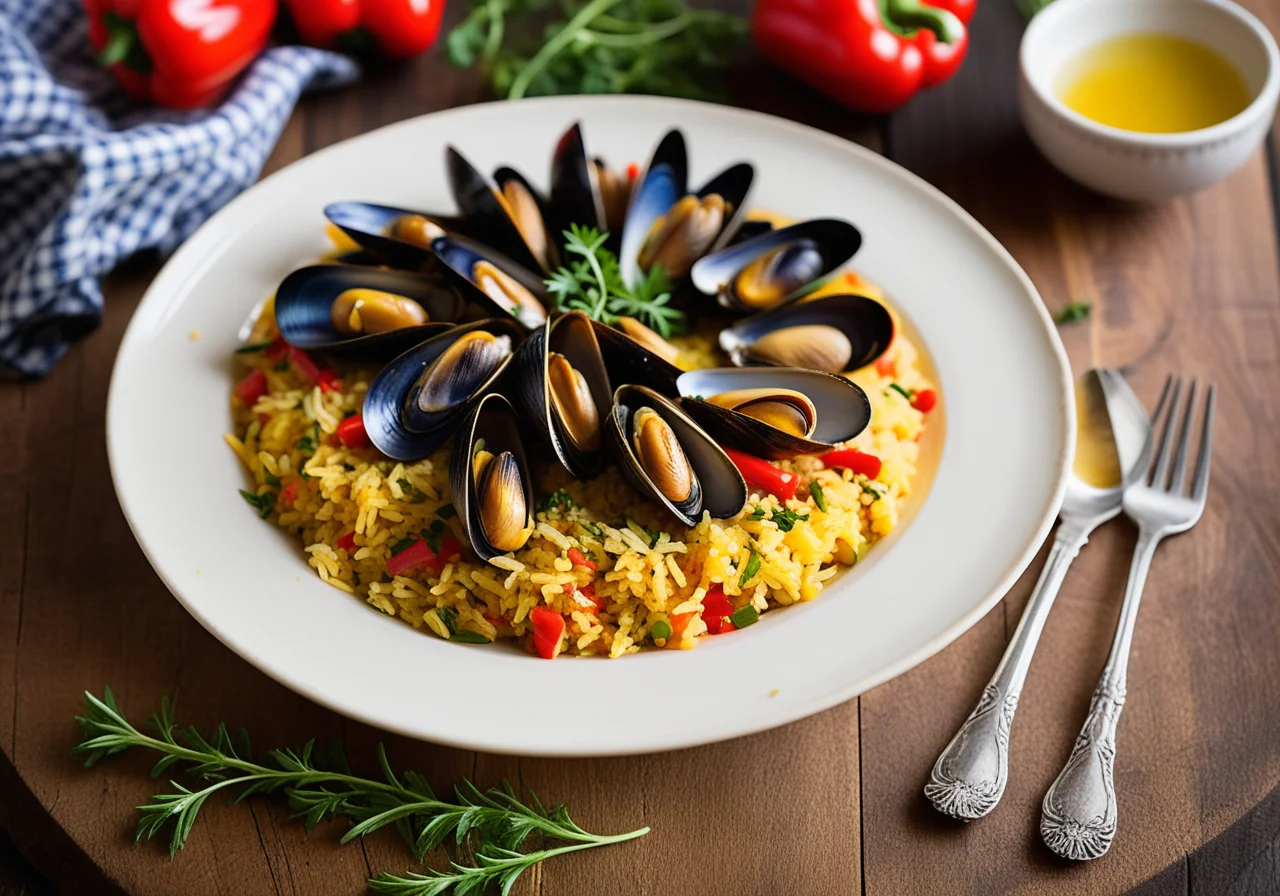 Paella with Mussels