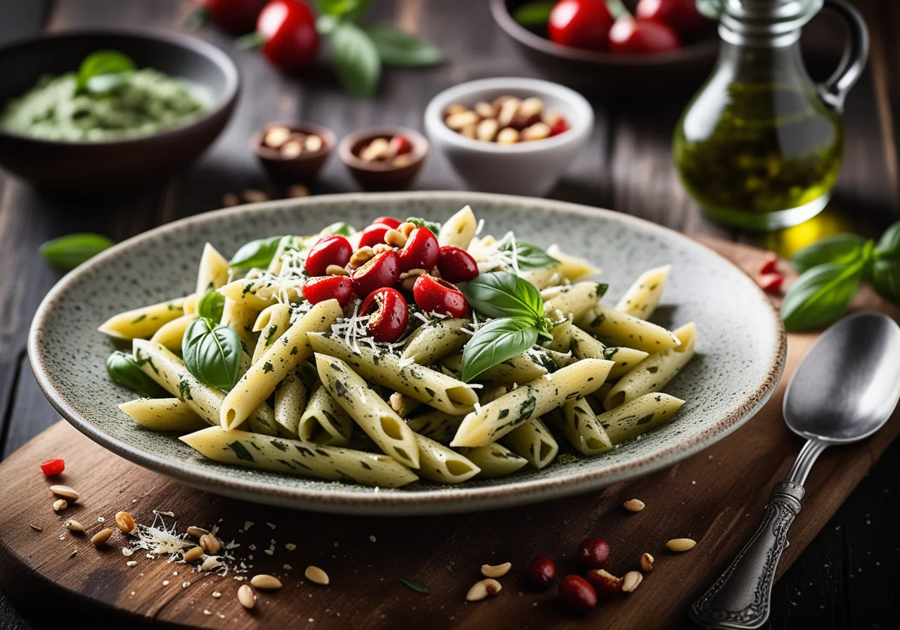 Pasta with Basil Pesto