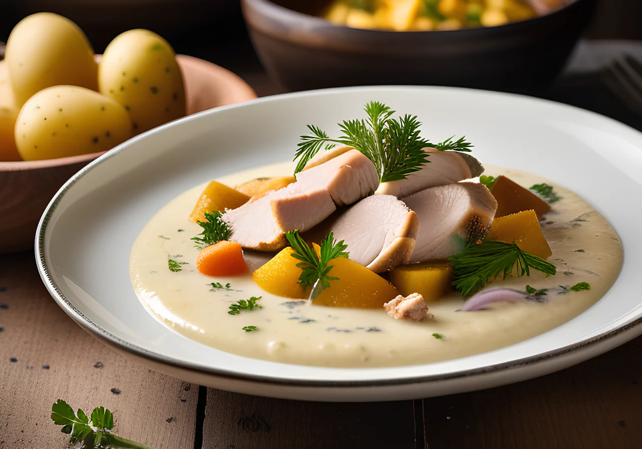 Potato and Swede Stew with Chicken