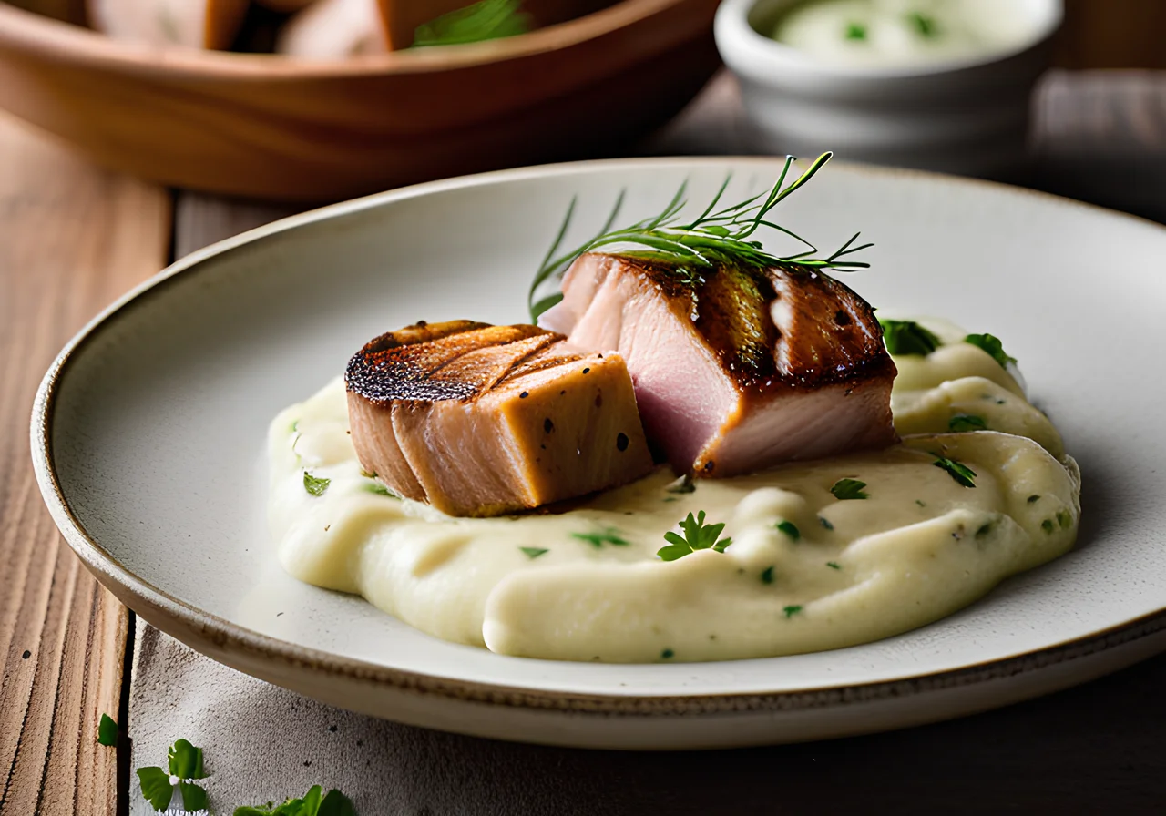 Matjes with Yogurt Sauce and Potatoes