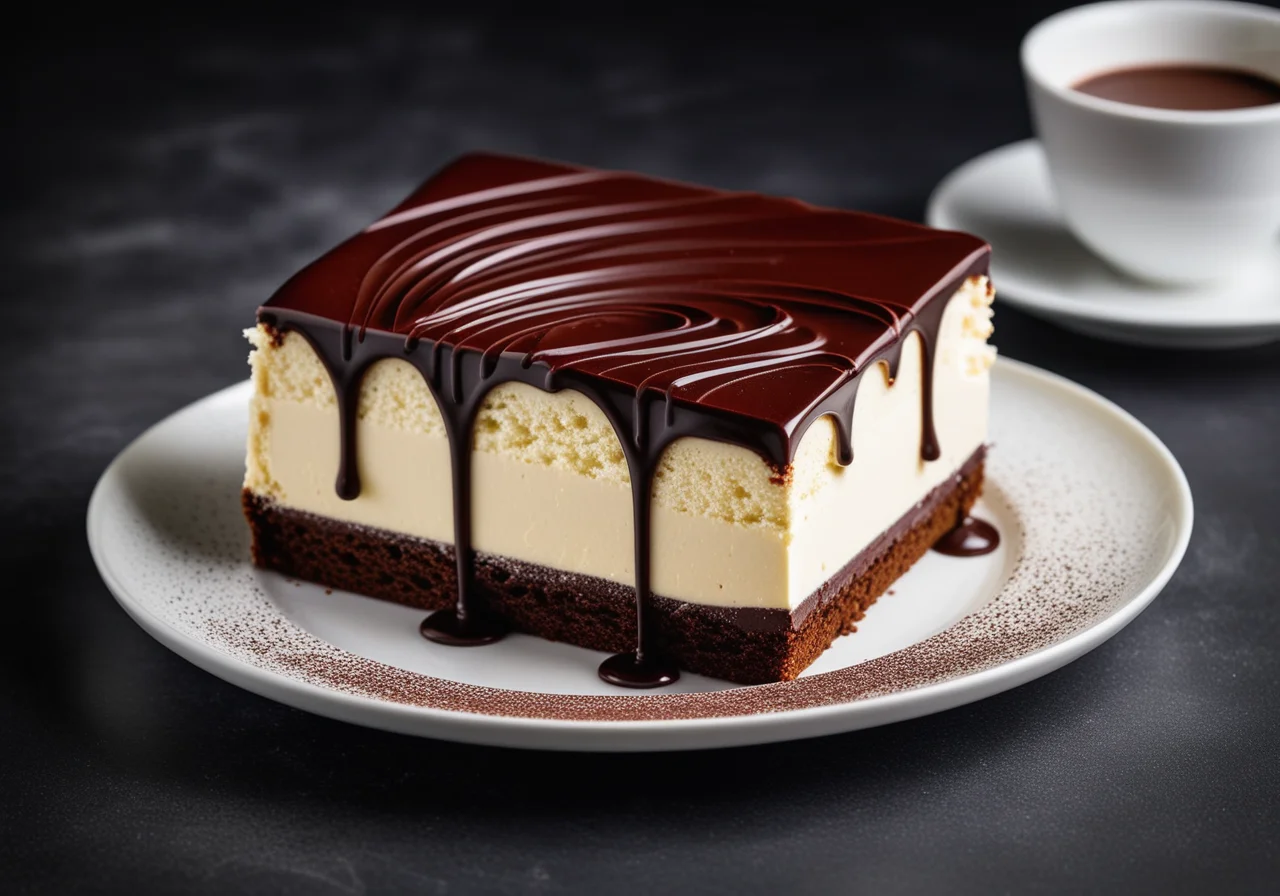 Cream Cheese Cake with Red Base