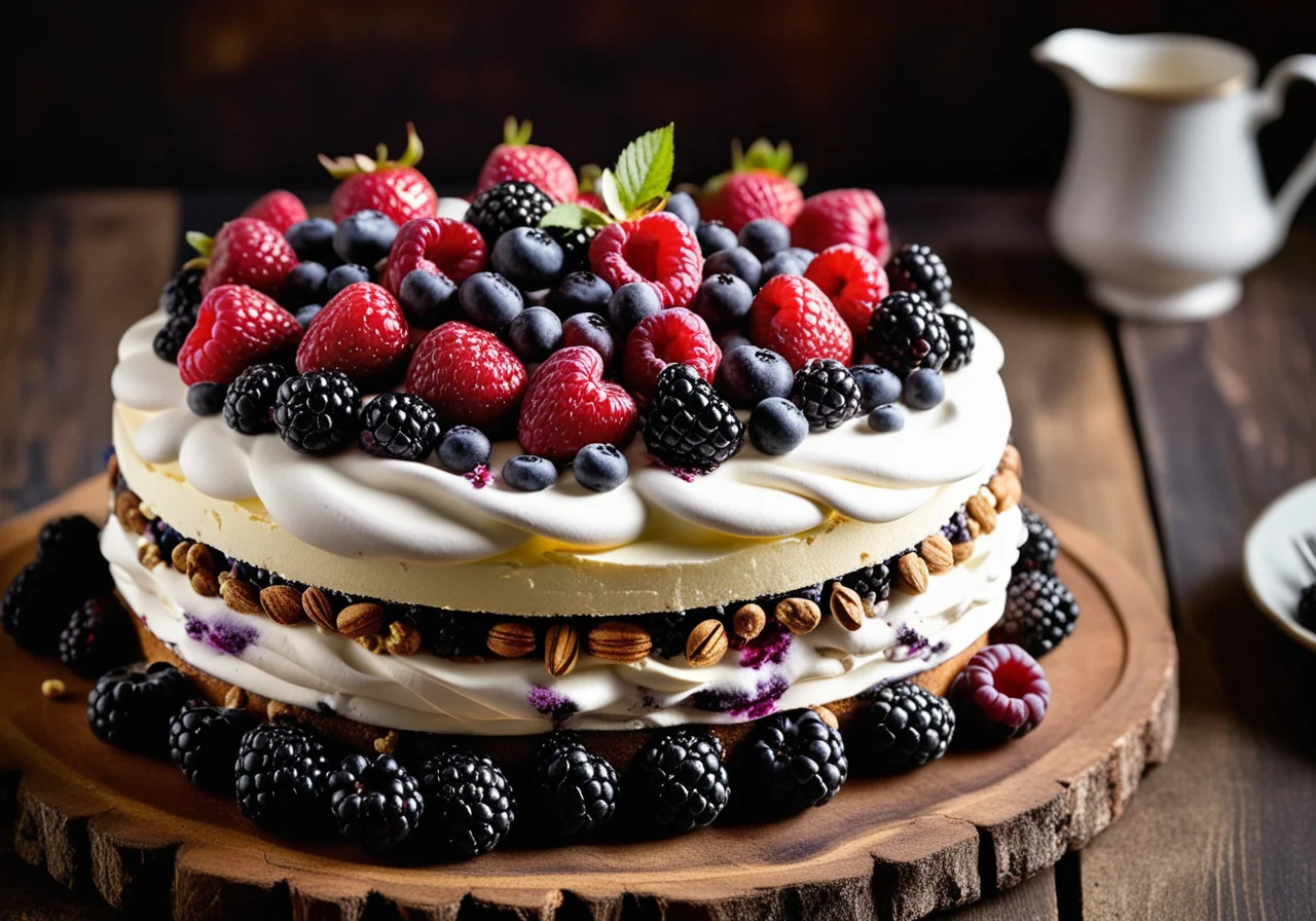 Meringue Berry Cake