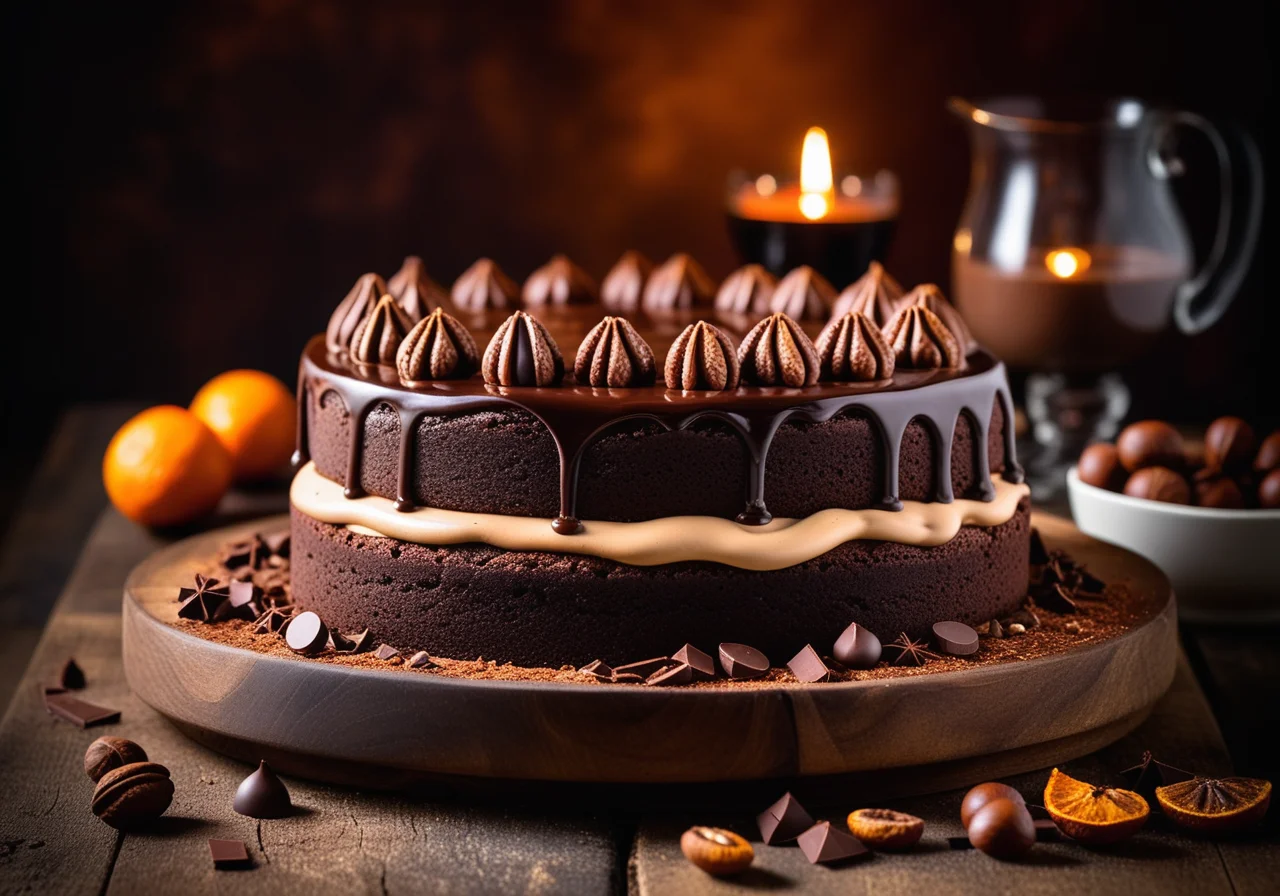 Chocolate Cream Chestnut Cake