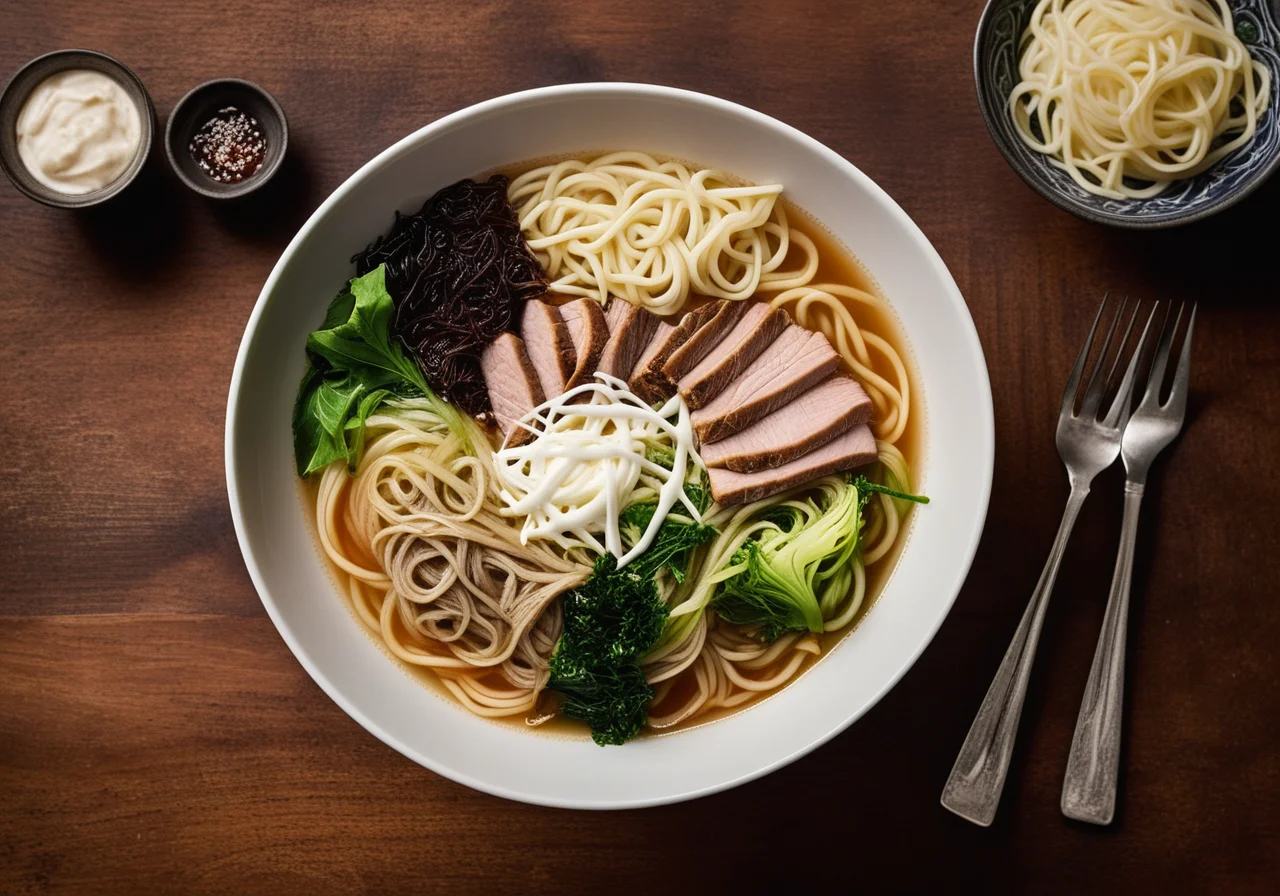 Noodle Soup with Savoy Cabbage and Ox Meat
