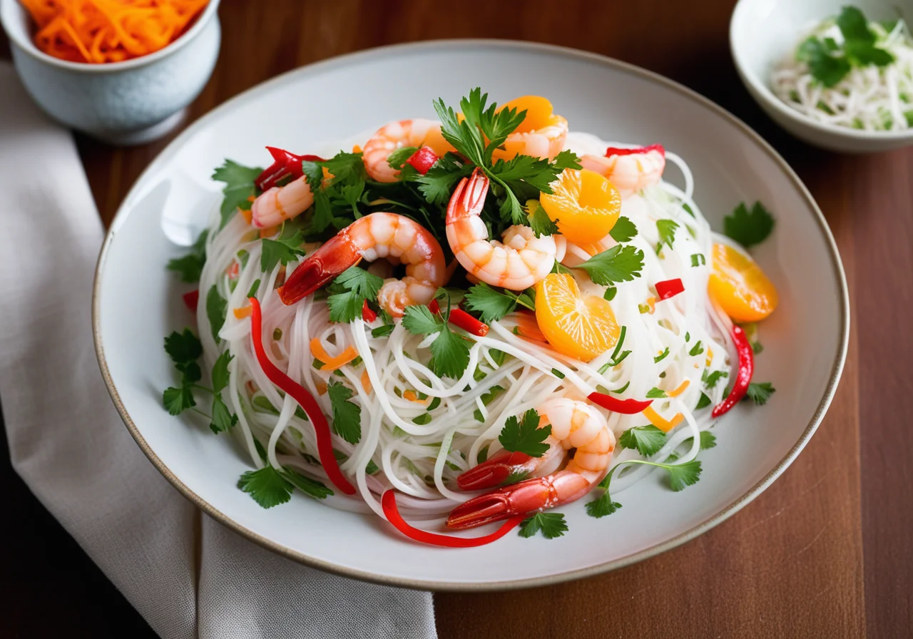 Rice Noodle Salad with Shrimp
