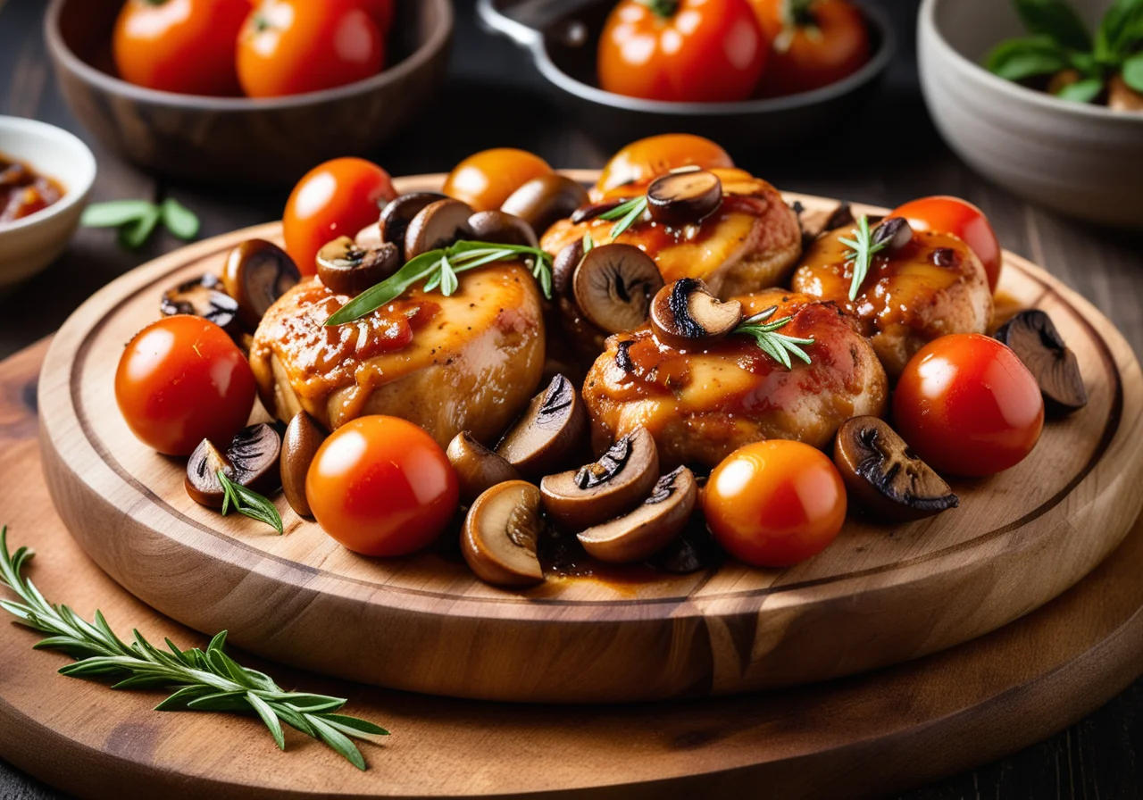 Tomato Chicken with Mushrooms