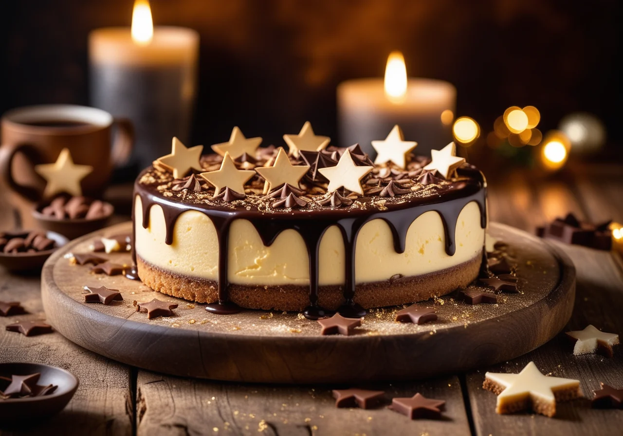 Christmas Cheesecake Chocolate Cake