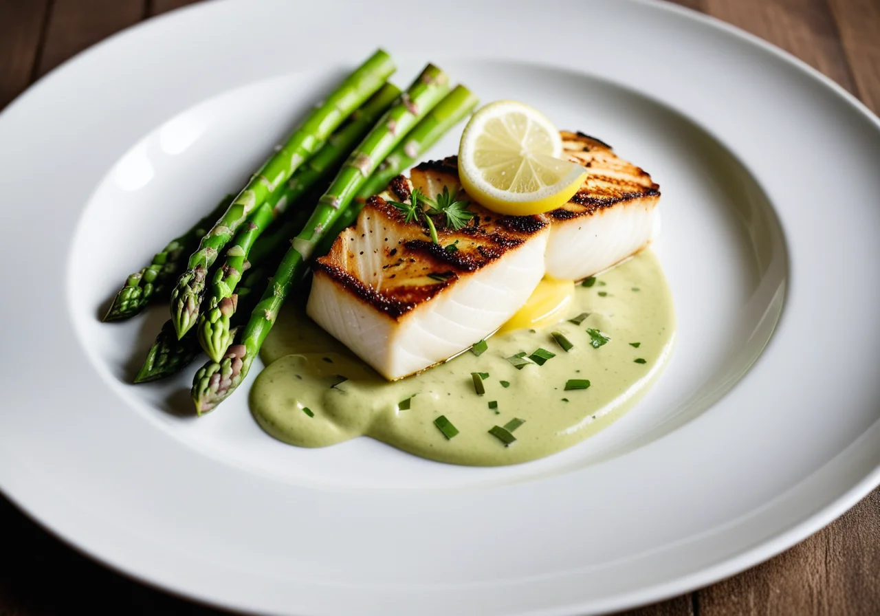 Cod Fillet with Asparagus