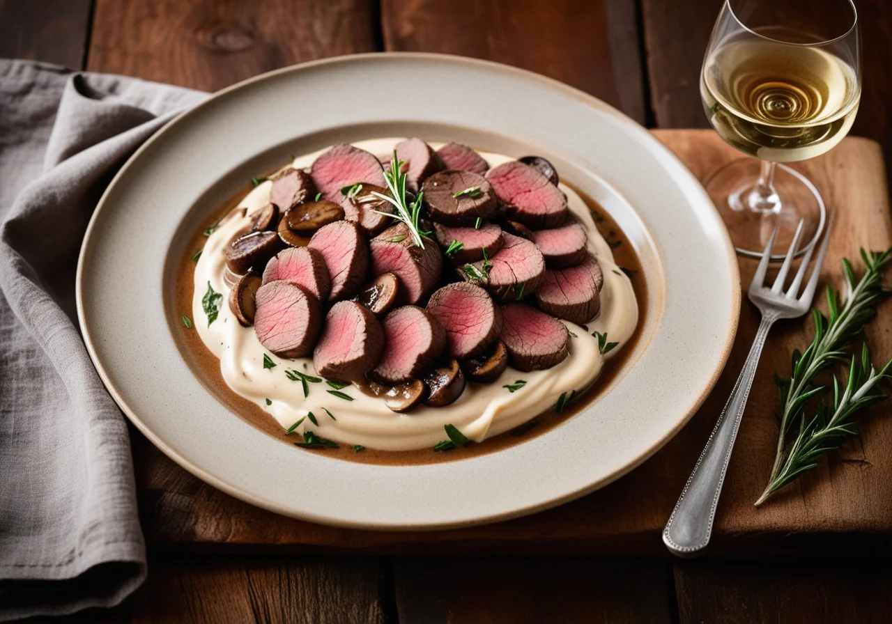 Rinderfiletgeschnetzeltes mit Pilzen