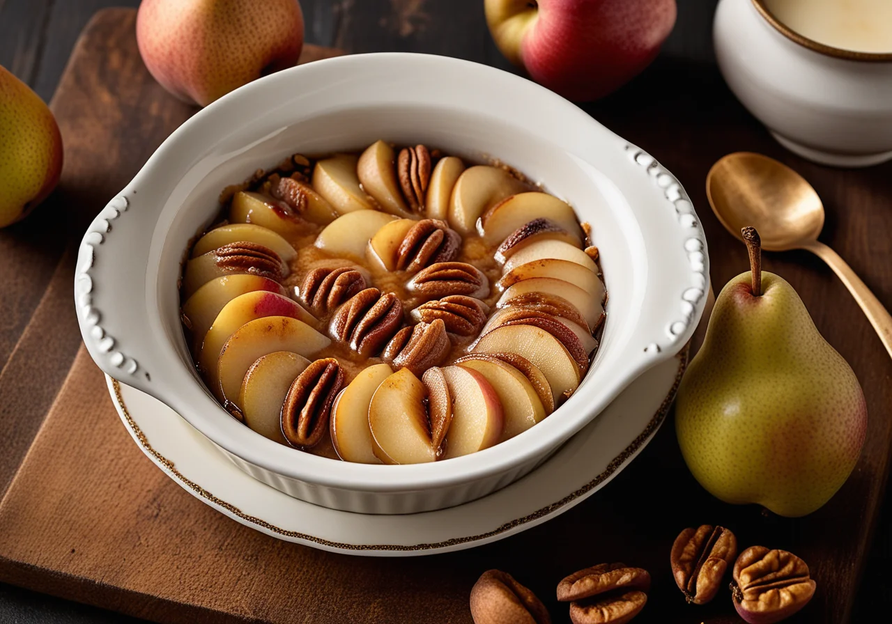 Pear Apple Bake with Nuts