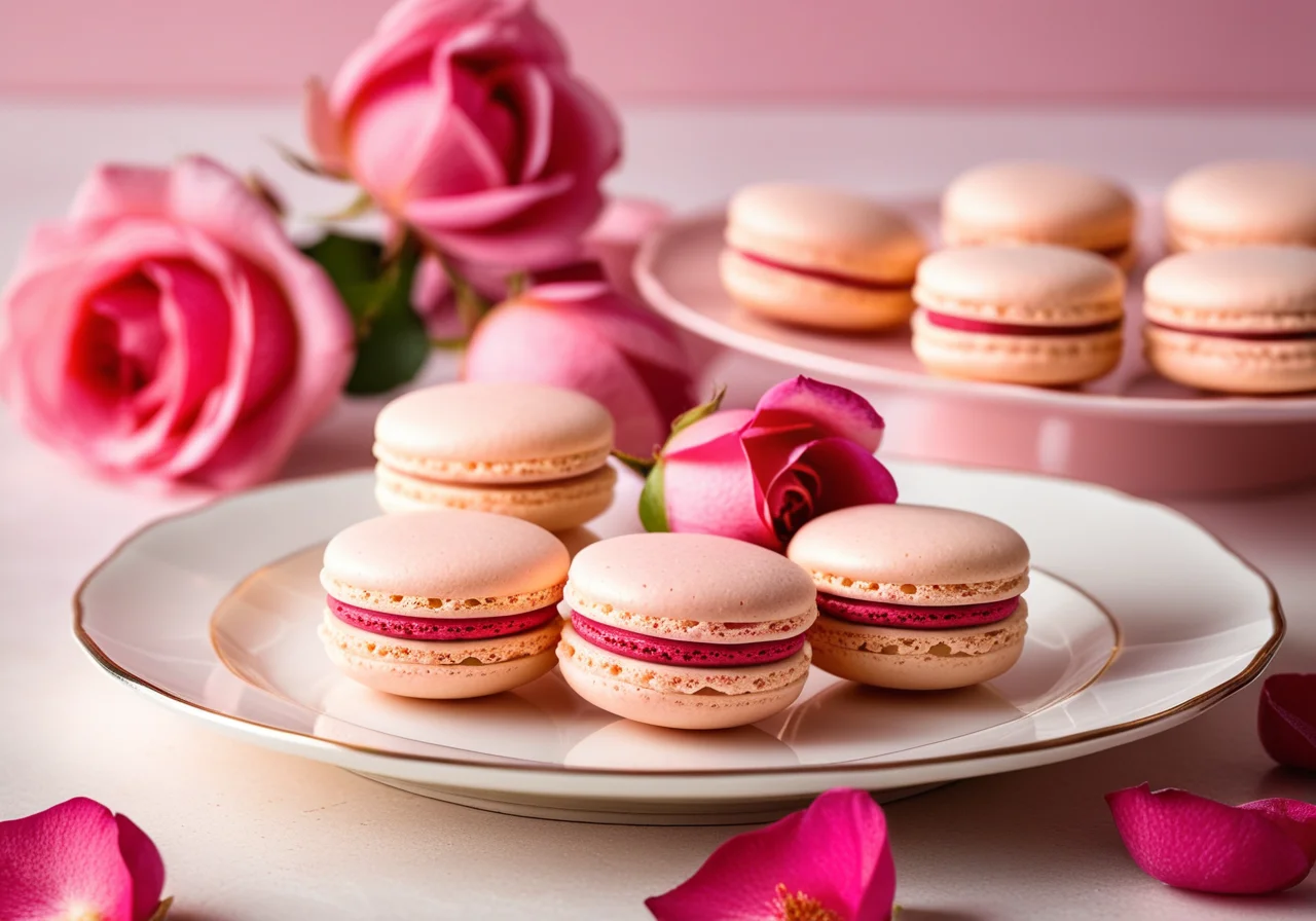 Rose Macarons