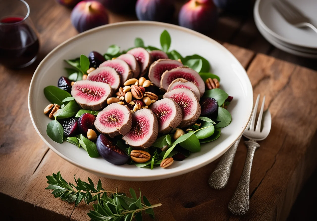 Autumn Salad with Lamb Fillet