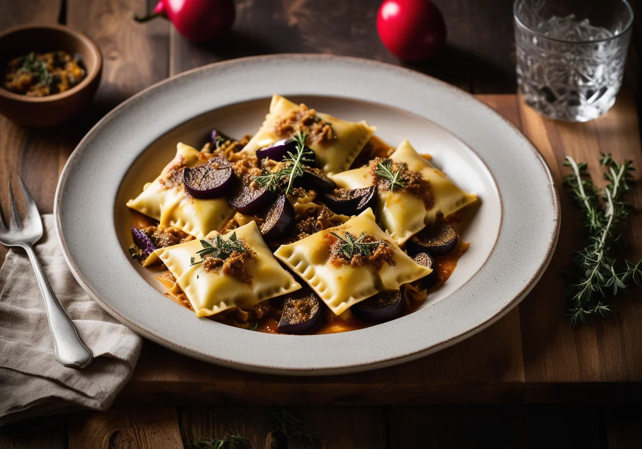 Ravioli with Lamb and Eggplant