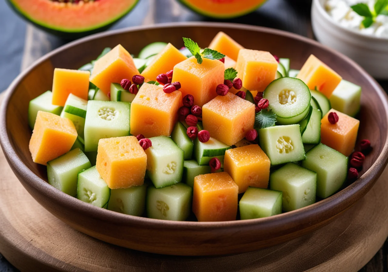 Savory Melon Salad with Feta