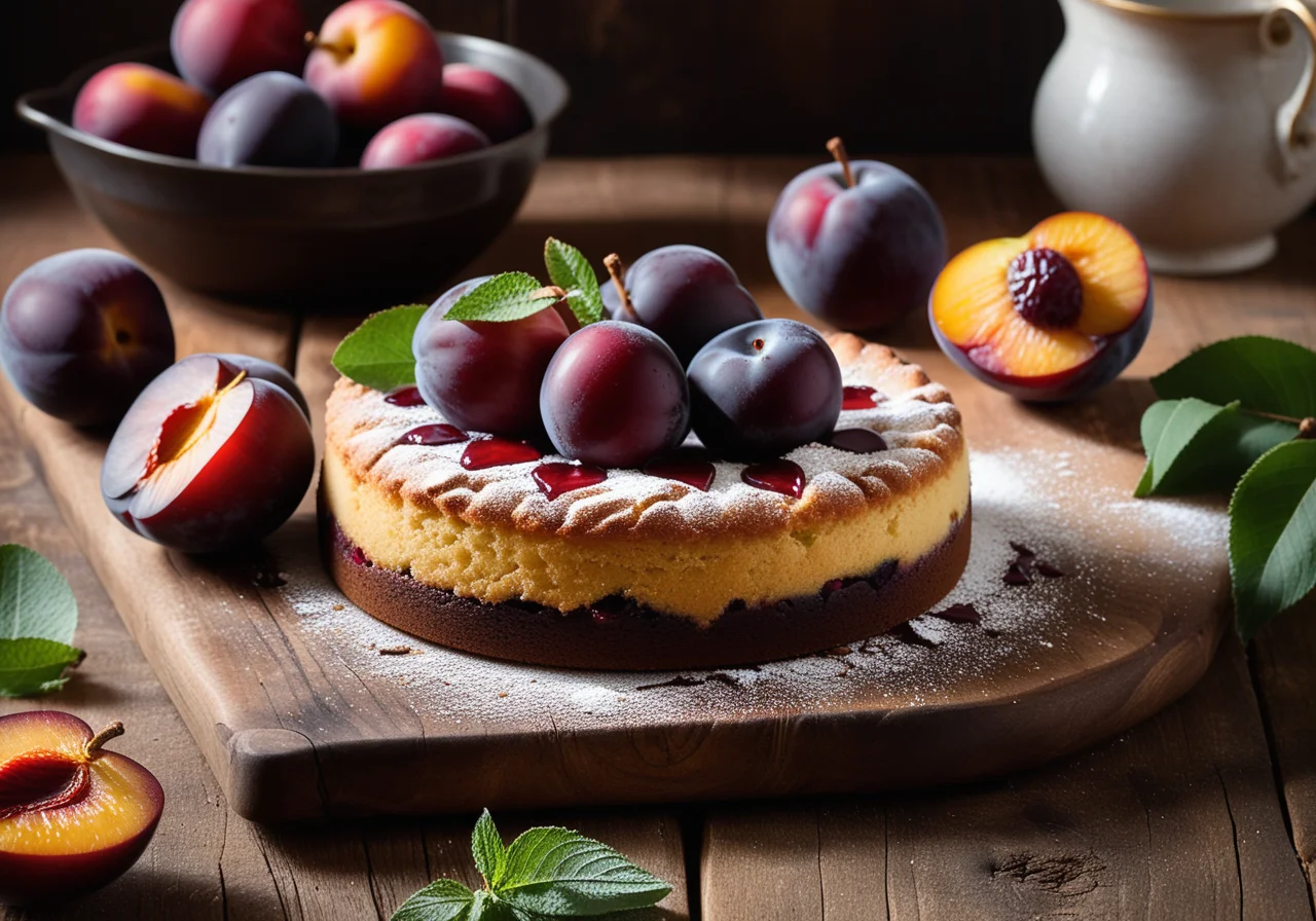 Stir‑baked Cake with Plums