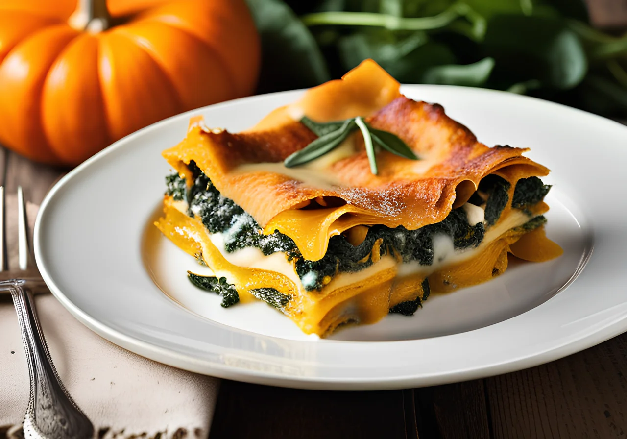 Pumpkin Spinach Lasagna