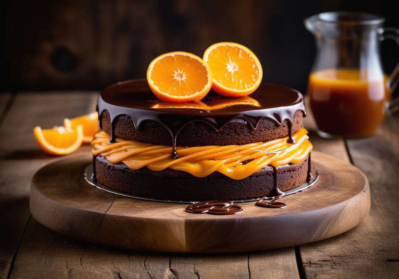 Fruity Chocolate Cake with Orange