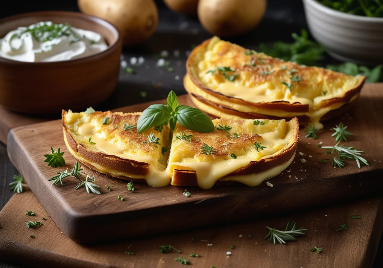 Potato Omelette with Goat Cheese