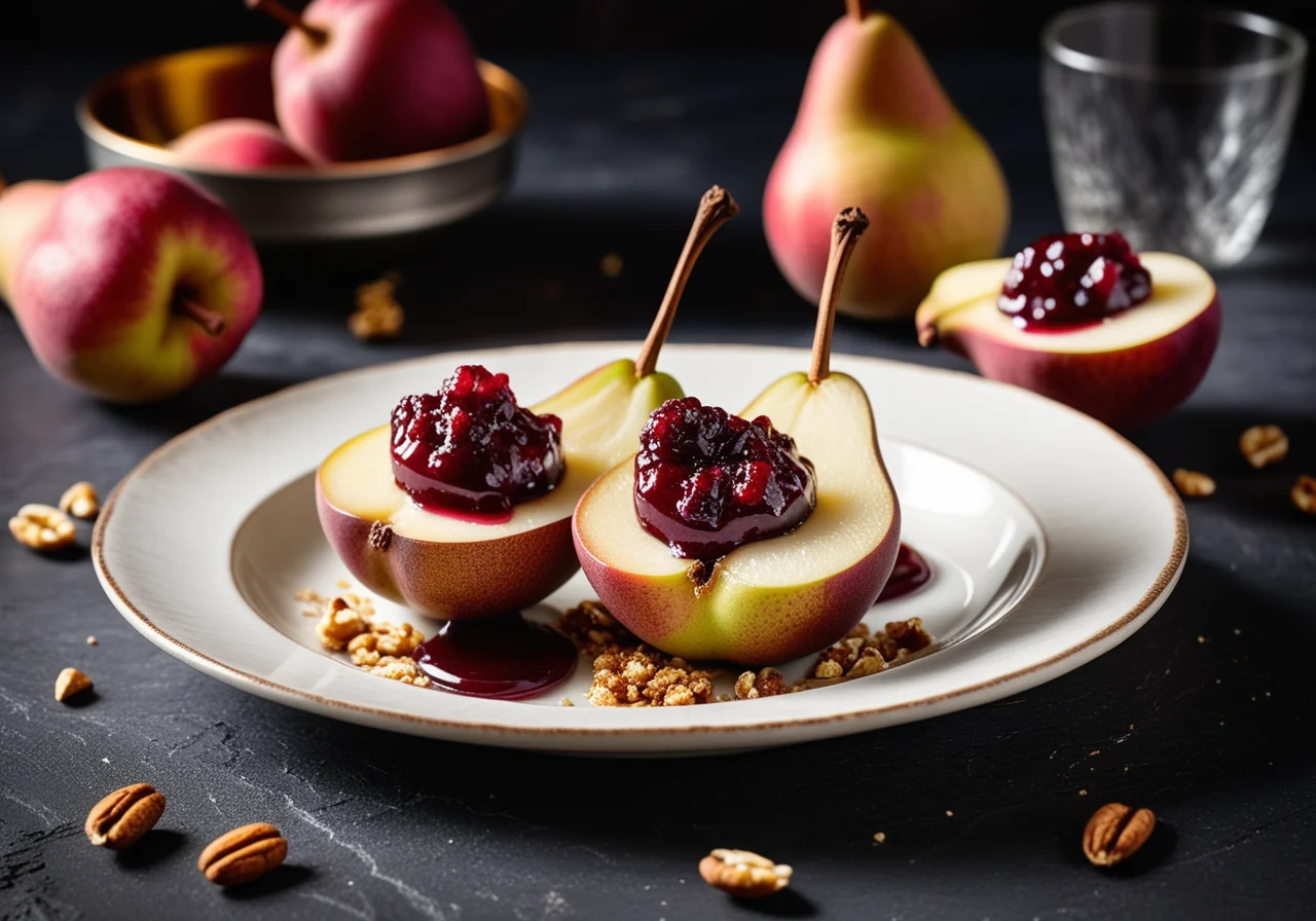 Baked Pears with Goat Cheese