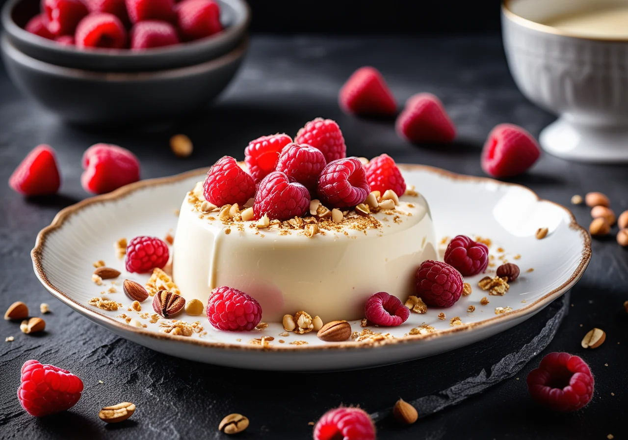 Quark Cream with Raspberries