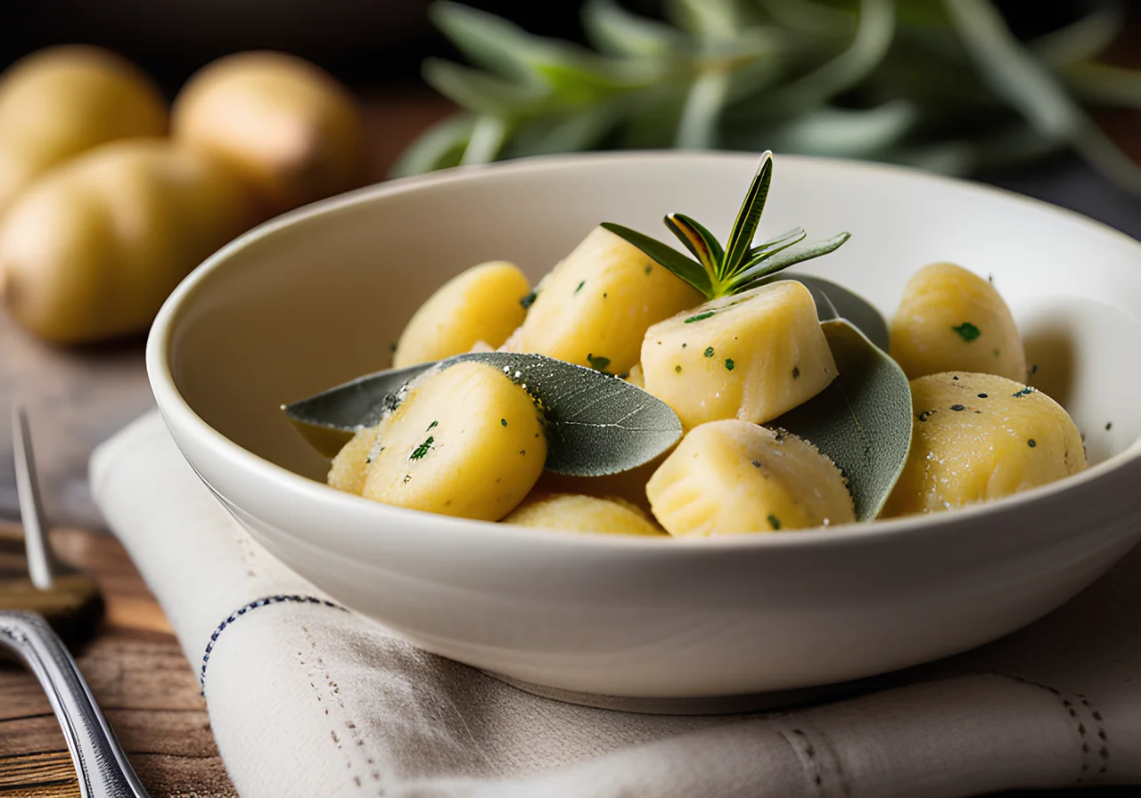 Potato Gnocchi with Sage, Parmesan and Grape Juice