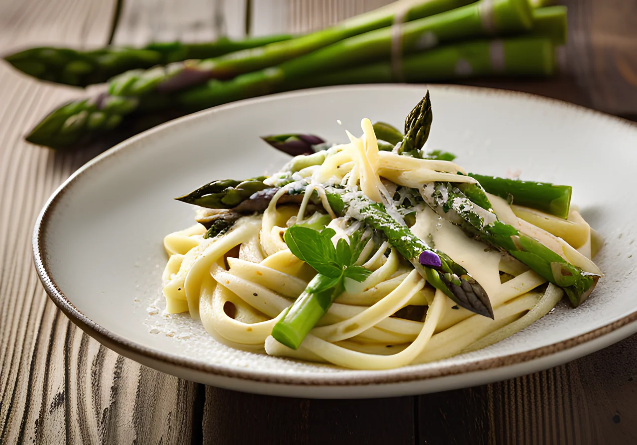 Linguine with Green Asparagus