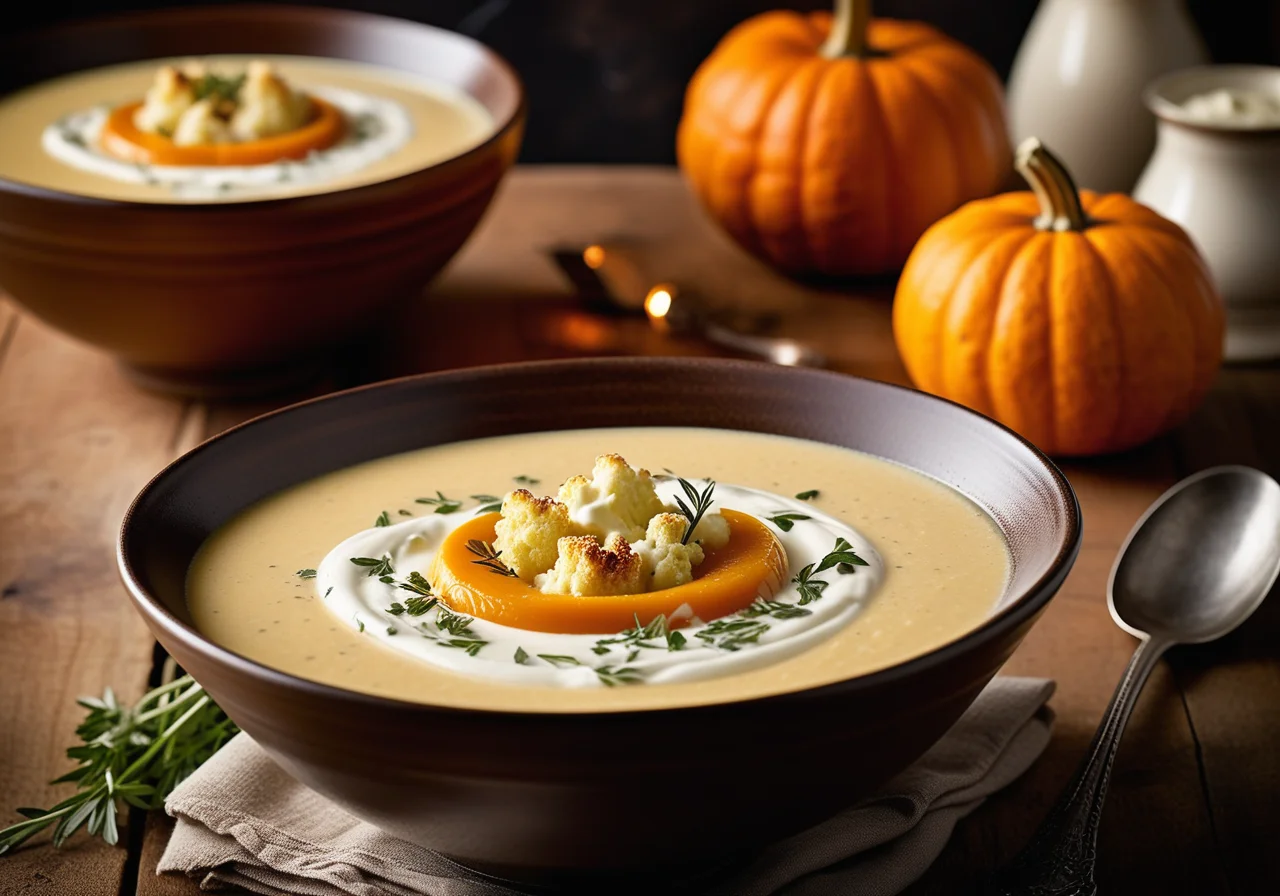 Cauliflower and Pumpkin Soup