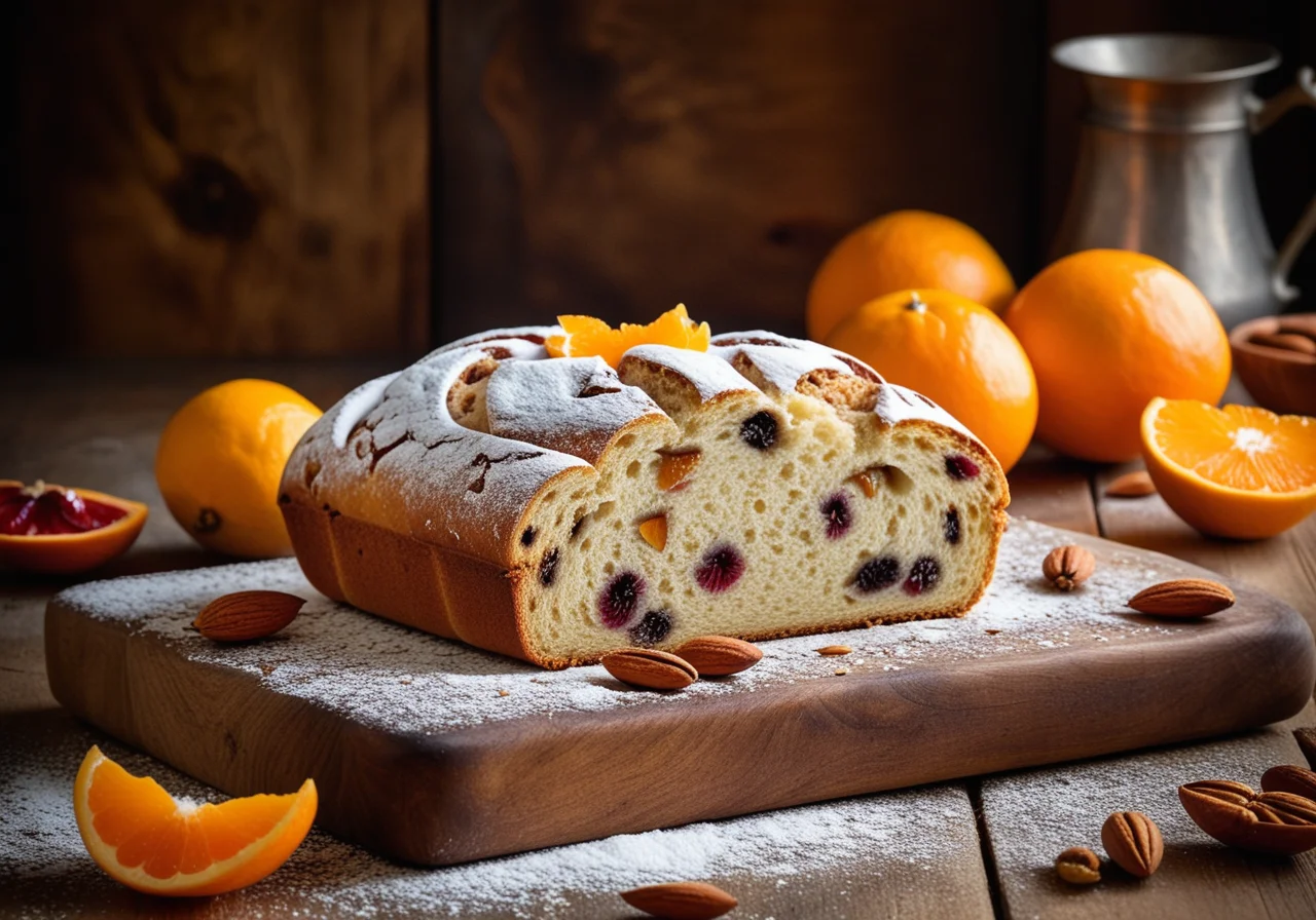 Stollen with Almonds and Raisins