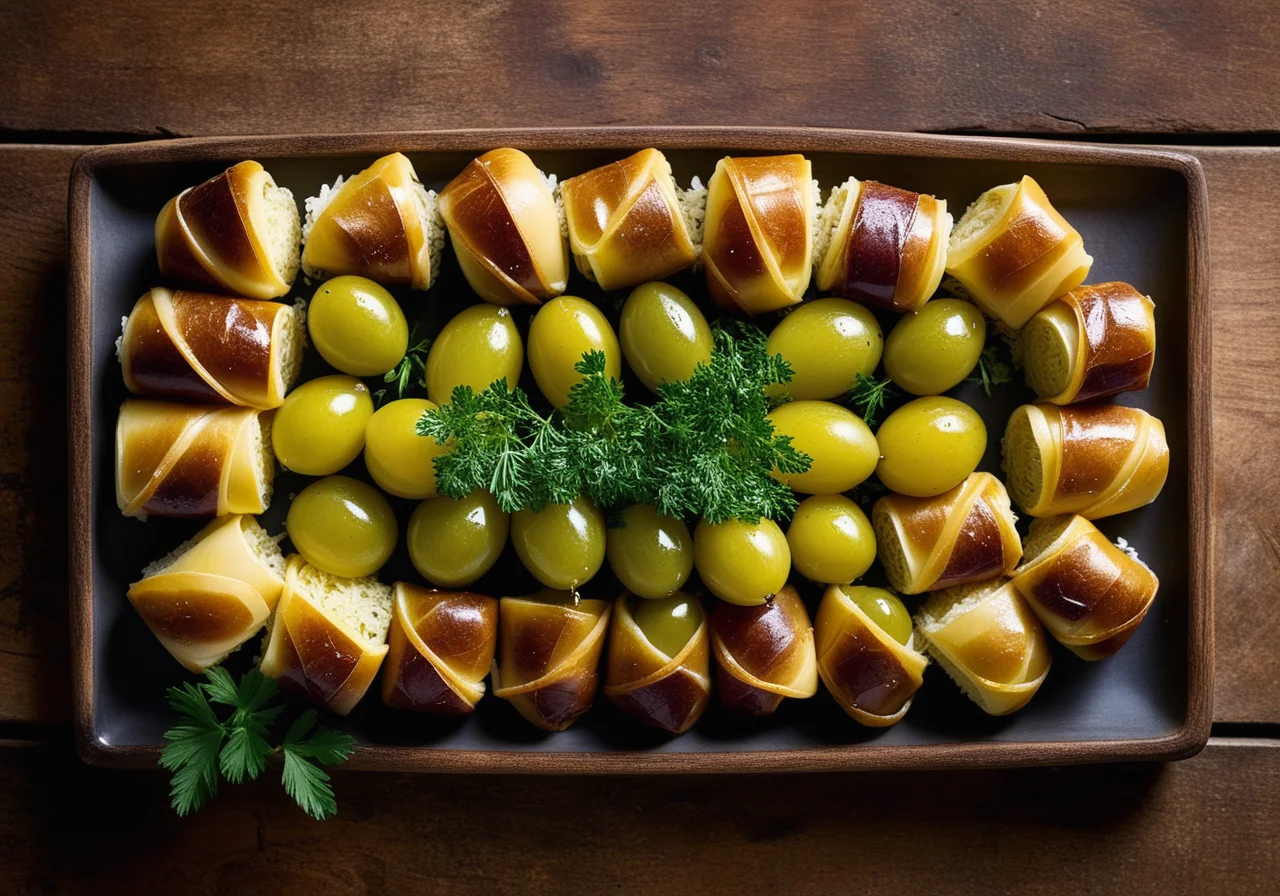 Grape Leaf Rolls with Rice Filling (Dolmades)