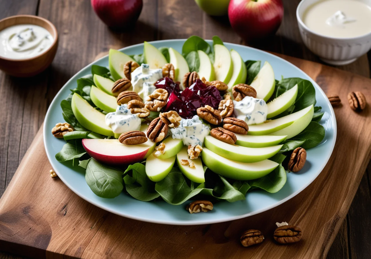 Chicory Salad with Apples and Blue Cheese